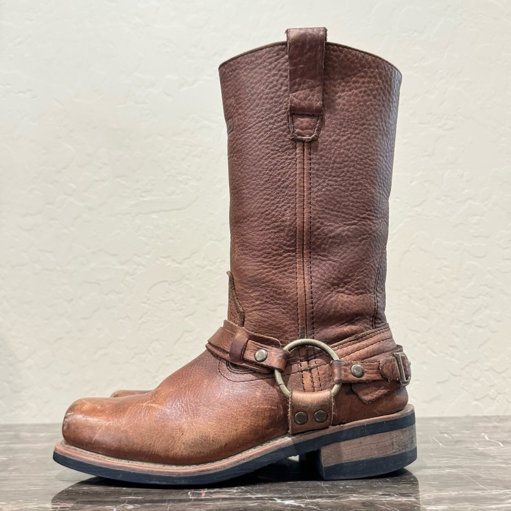 Xelement Belted Leather Harness Boots